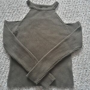 Cold shoulder sweater